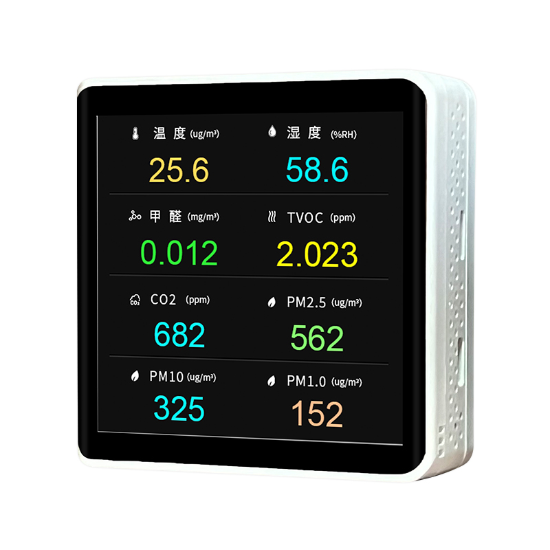 86型安装空气质量温湿度PM2.5二氧化碳传感器光照甲醛气体检测仪